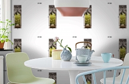 Обои DF 008 Illusion фото в интерьере кухни превью