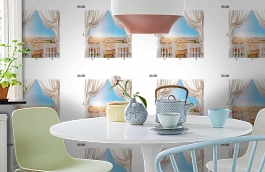 Обои DS 001 Illusion фото в интерьере кухни превью