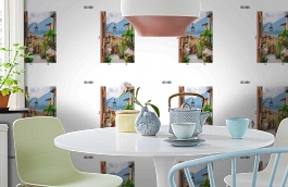 Обои DS 008 Illusion фото в интерьере кухни превью