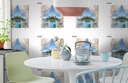 Обои DSE 003 Illusion фото в интерьере кухни превью