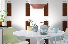 Обои Lac11 010 фото в интерьере кухни превью