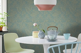 Обои Q1005 фото в интерьере кухни превью