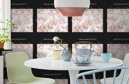 Обои Q10221A-1 фото в интерьере кухни превью