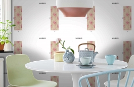 Обои V10008 фото в интерьере кухни превью