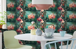 Обои V11001 фото в интерьере кухни превью