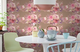 Обои V9010 фото в интерьере кухни превью