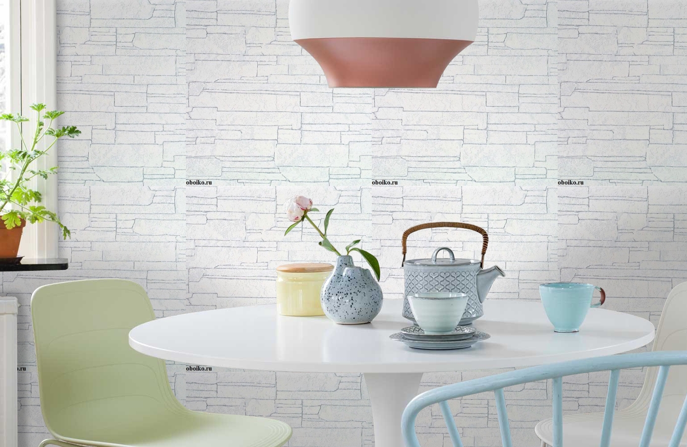 Обои 9343 фото в интерьере кухни