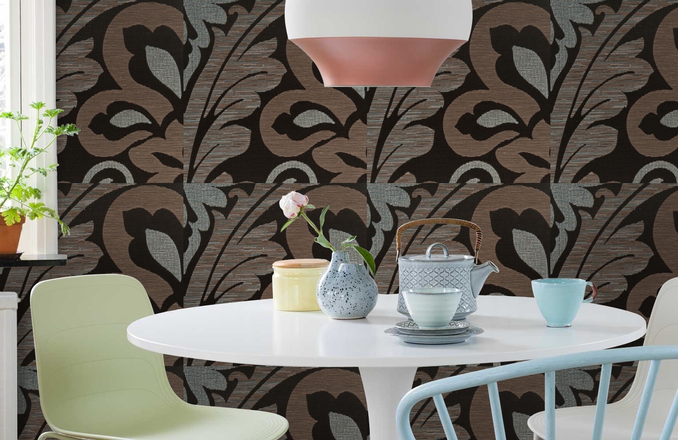 Обои 185006 фото в интерьере кухни Обои 185006 фото в интерьере кухни