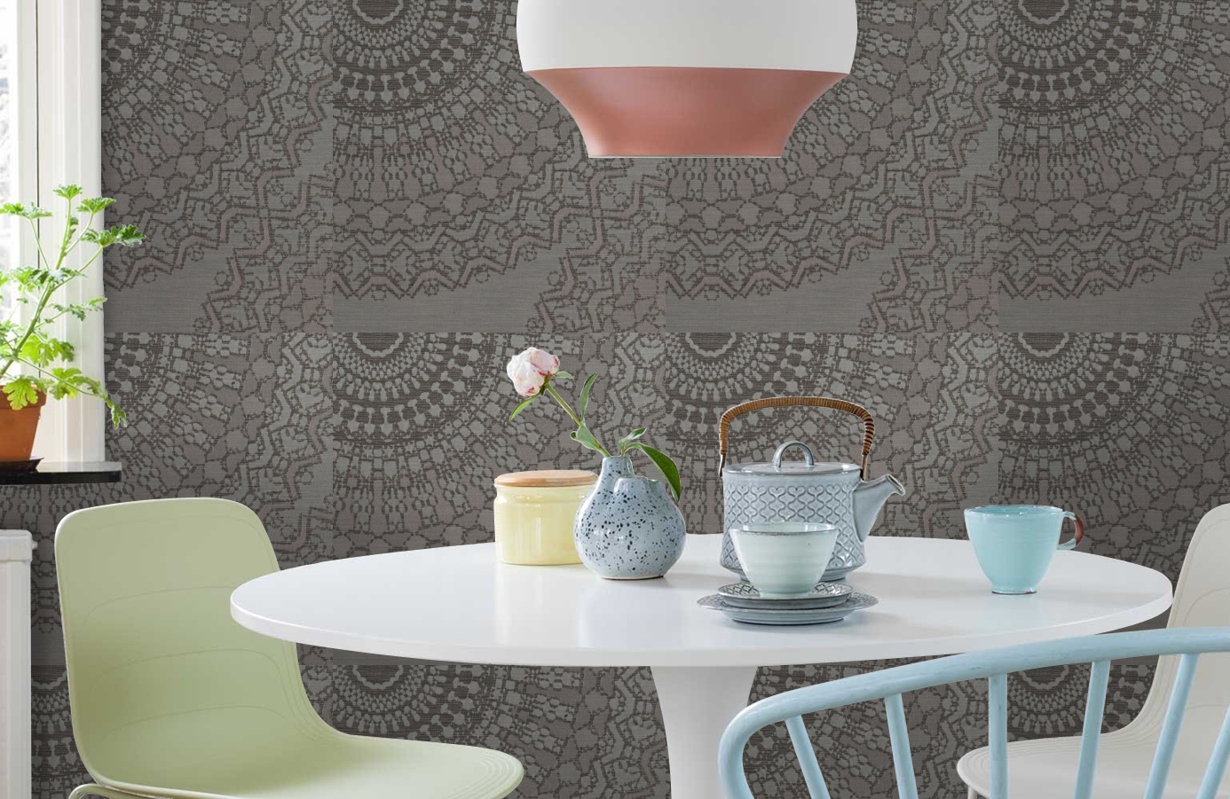 Обои 185021 фото в интерьере кухни