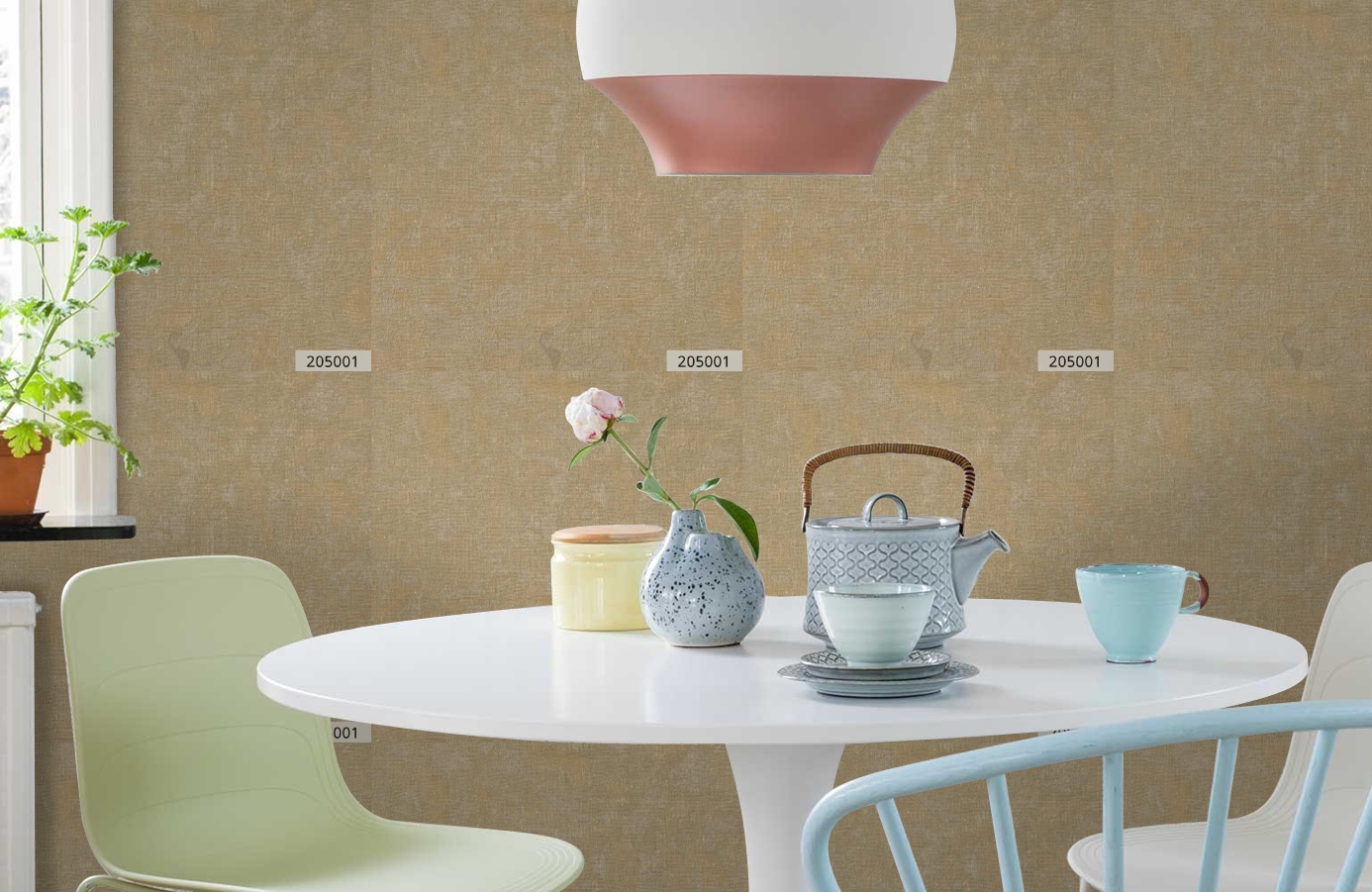 Обои 205001 фото в интерьере кухни