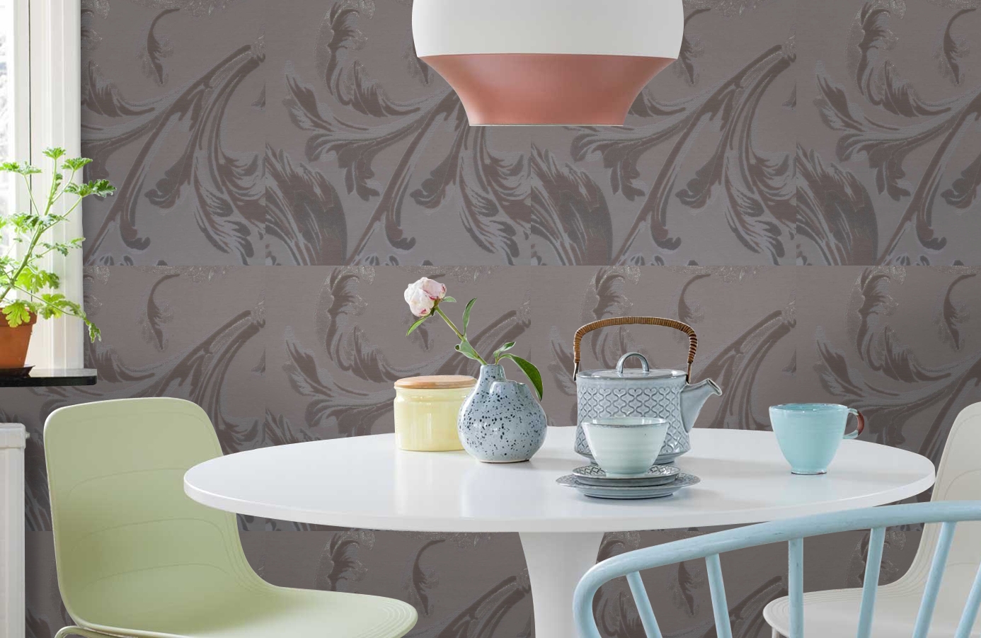 Обои 245016 фото в интерьере кухни