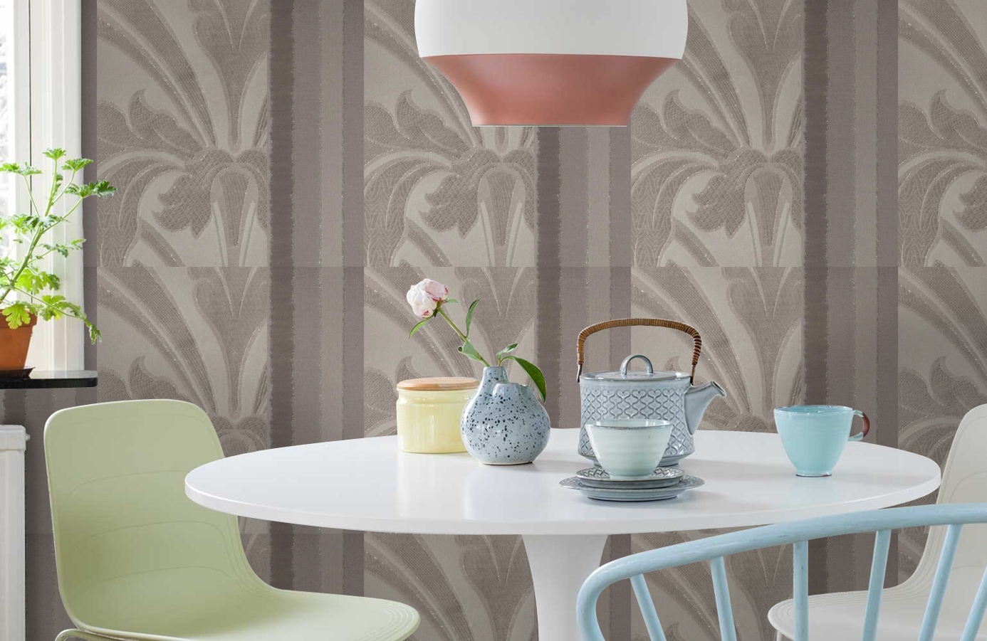 Обои 245030 фото в интерьере кухни