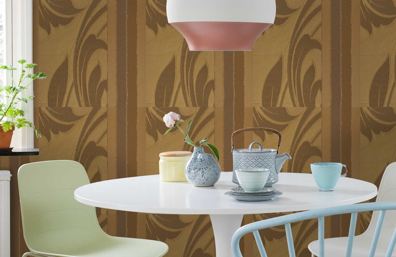 Обои 245034 фото в интерьере кухни