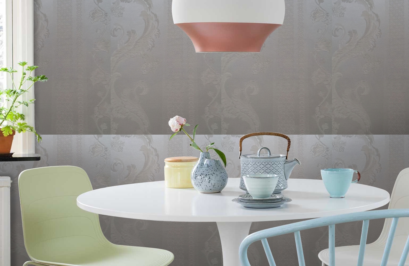 Обои 4610-E1 фото в интерьере кухни