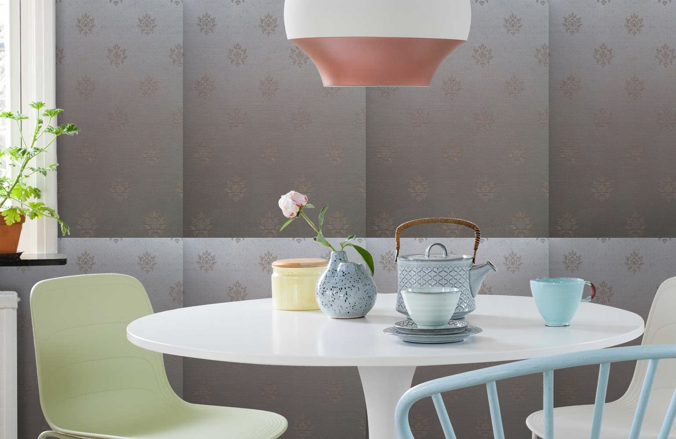 Обои 4620-E2 фото в интерьере кухни