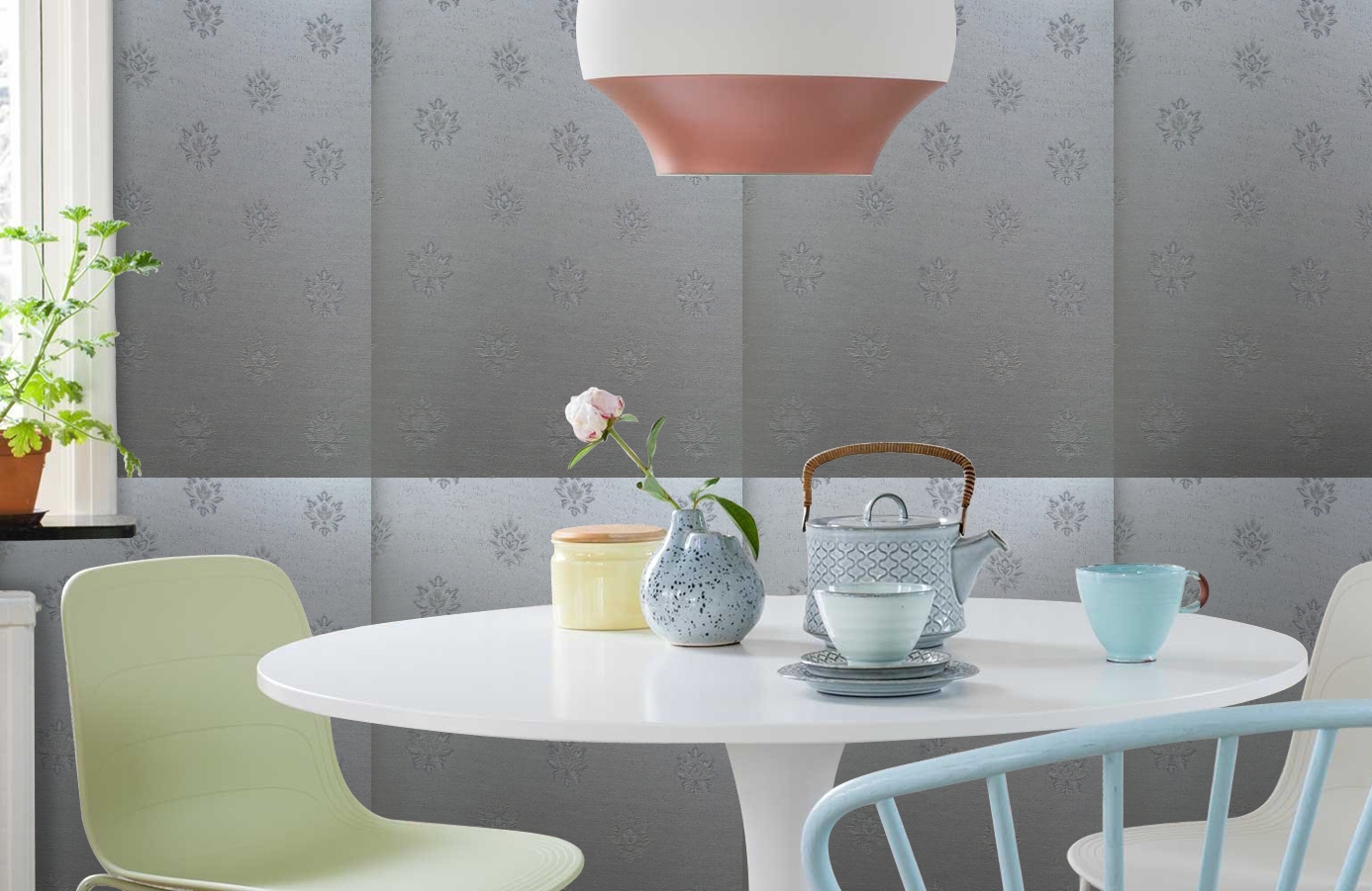 Обои 4620-G1 фото в интерьере кухни Обои 4620-G1 фото в интерьере кухни