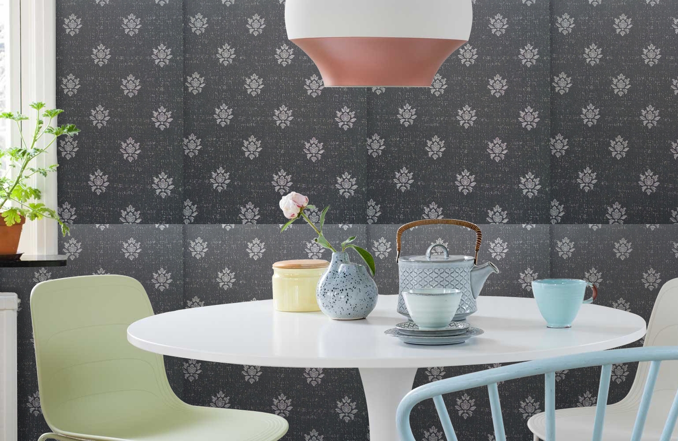 Обои 4620-KK2 фото в интерьере кухни Обои 4620-KK2 фото в интерьере кухни