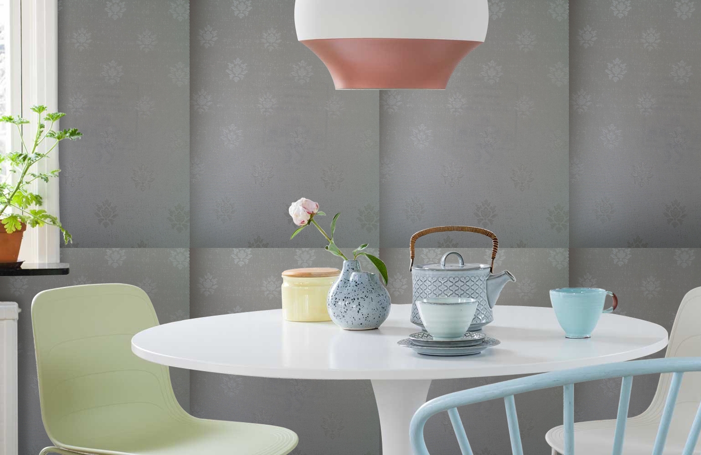 Обои 4620-W00 фото в интерьере кухни