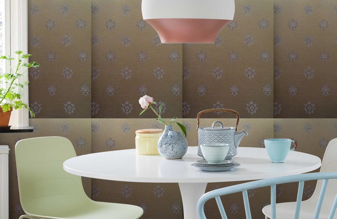 Обои 4620-YY1 фото в интерьере кухни