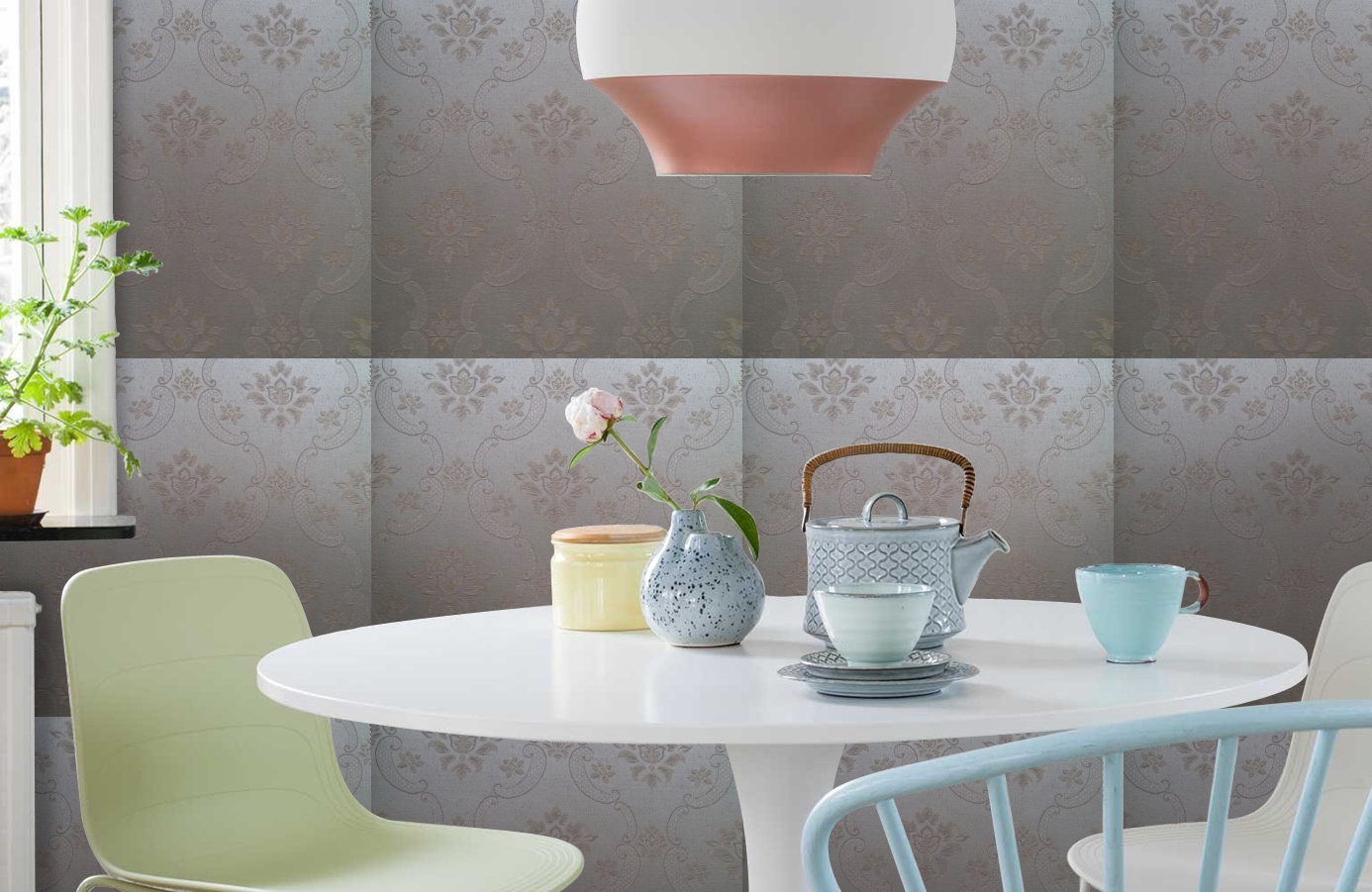 Обои 4630-E2 фото в интерьере кухни