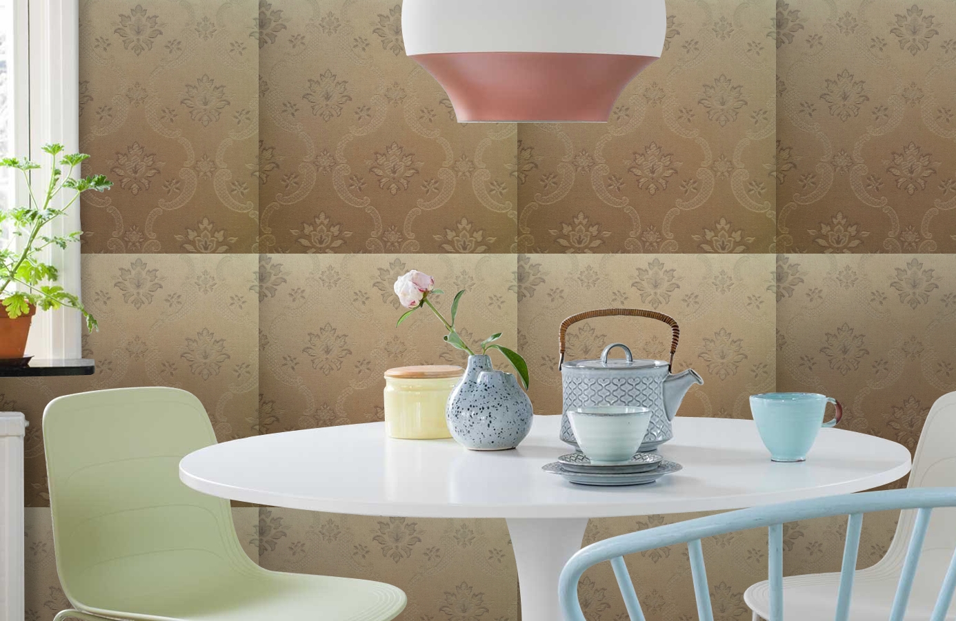 Обои 4630-YY2 фото в интерьере кухни