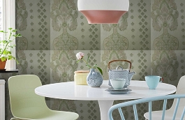 Обои 4910 V1 фото в интерьере кухни превью