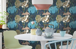 Обои 10233 фото в интерьере кухни превью