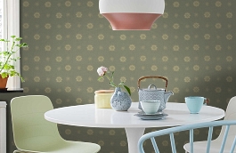 Обои 502-87 фото в интерьере кухни превью