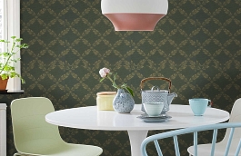 Обои 503-89 фото в интерьере кухни превью