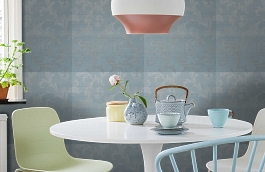 Обои 71 фото в интерьере кухни превью