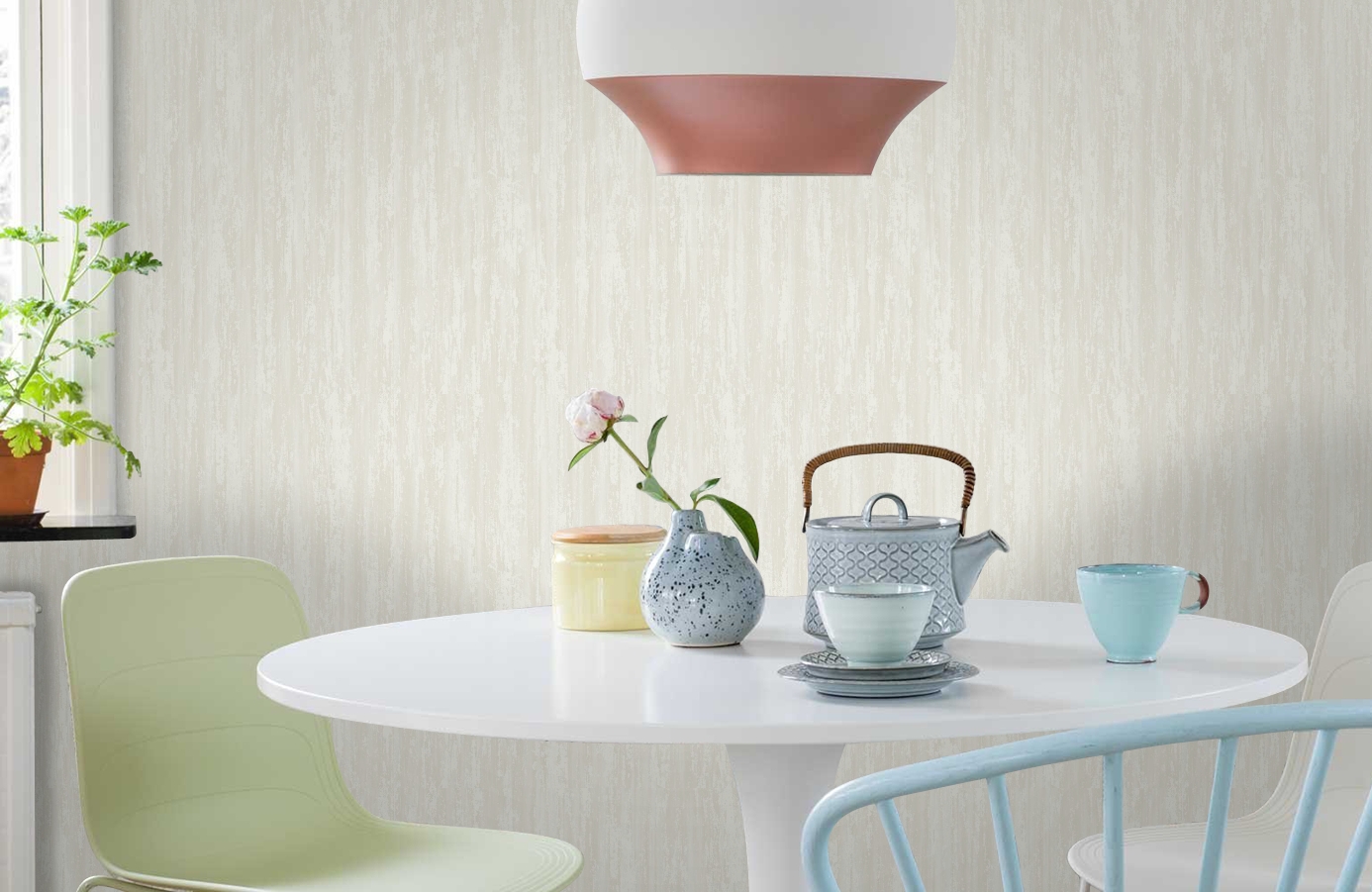 Обои 1210-1 фото в интерьере кухни