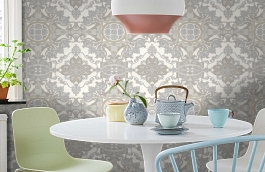 Обои 1301-2 фото в интерьере кухни превью