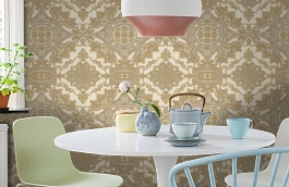 Обои 1301-4 фото в интерьере кухни превью