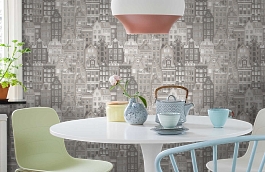 Обои 1618-2 фото в интерьере кухни превью