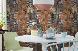 Обои 1618-3 фото в интерьере кухни превью