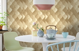 Обои 1619-1 фото в интерьере кухни превью