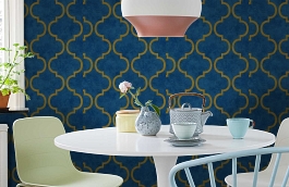 Обои 4703-6 фото в интерьере кухни превью