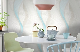 Обои 54134-2 фото в интерьере кухни превью