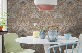 Обои 54136-5 фото в интерьере кухни превью