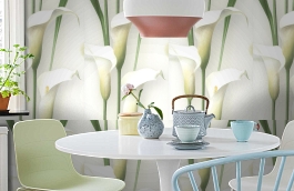 Обои 54139-1 фото в интерьере кухни превью