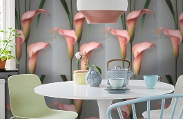 Обои 54139-10 фото в интерьере кухни превью