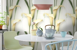 Обои 54139-3 фото в интерьере кухни превью