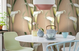 Обои 54139-6 фото в интерьере кухни превью