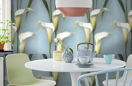 Обои 54139-7 фото в интерьере кухни превью