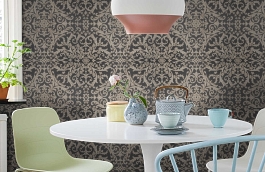 Обои 54141-7 фото в интерьере кухни превью