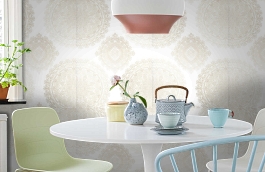 Обои 54152-2 фото в интерьере кухни превью