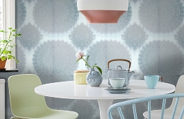 Обои 54152-4 фото в интерьере кухни превью