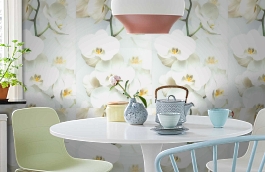 Обои 54169-1 фото в интерьере кухни превью