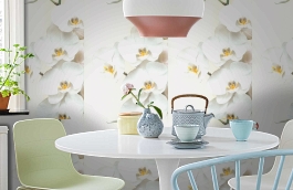 Обои 54169-4 фото в интерьере кухни превью