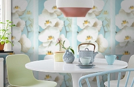 Обои 54169-7 фото в интерьере кухни превью